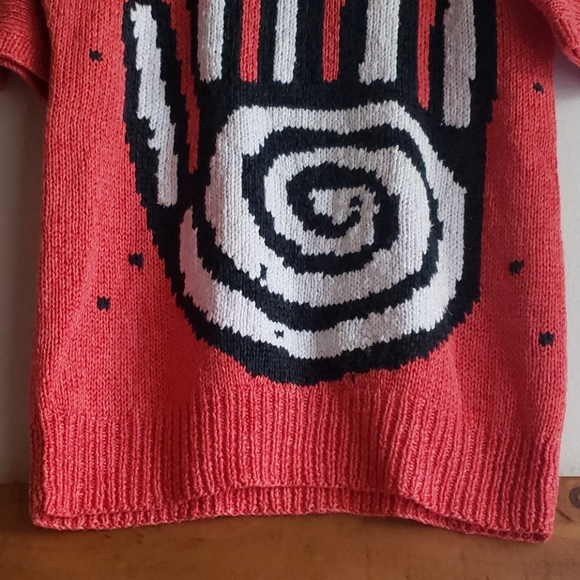 Vintage Palm Hand Swirl Knitted Top - Picture 5 of 7